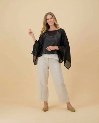 TYRA Black Poncho