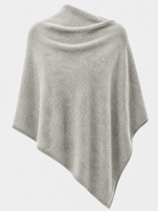 Julia Silver Grey Knitted Poncho