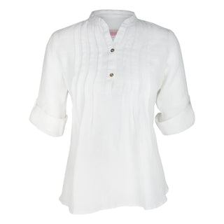 Greta  Pintuck White Shirt