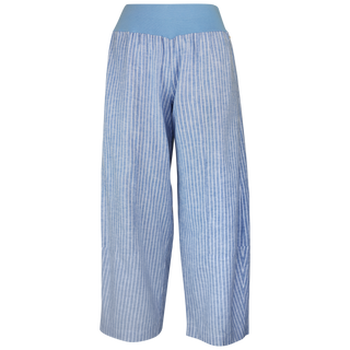 Lotti Raw P/on Wideleg Cflower Stripe Pant