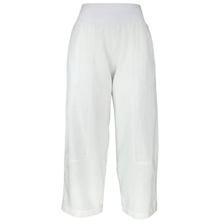 Lotti Raw P/on Wideleg Lincot White Pant