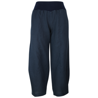 Lotti Raw P/on Wideleg Navy Pant