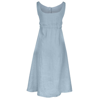 Amelia Fit&Flare Button Sky Blu Dress