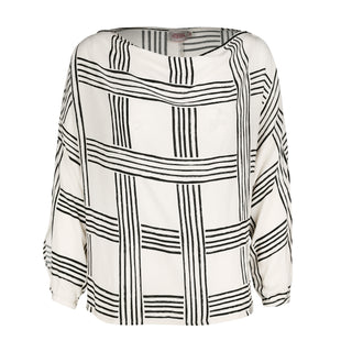 Maria Top Cupro Check Print