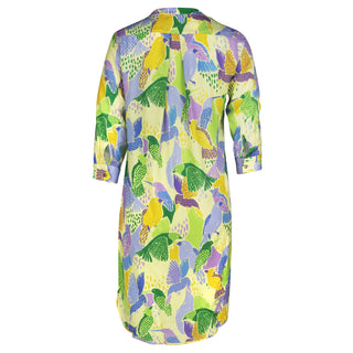 Patricia M/clr Tunic Dress Green Birds