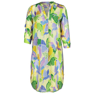 Patricia M/clr Tunic Dress Green Birds