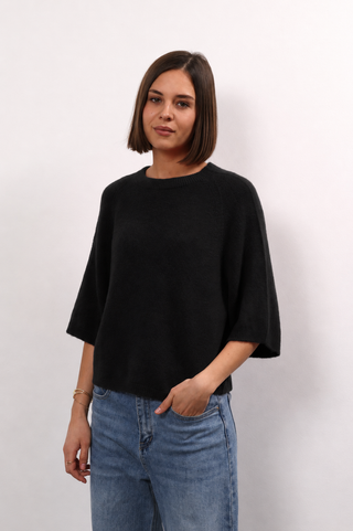 Anita 3/4 Length Slve Sweater Black