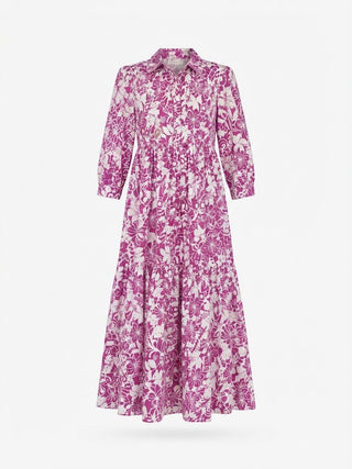 Chelsea Tiered Printed Dress Purple