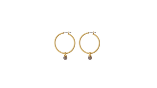 Be a Star Earrings Grey Agate matt gold Ð 3,5 CM