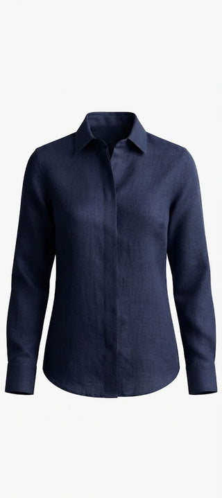 Nomsa Navy Shirt W Concealed Front