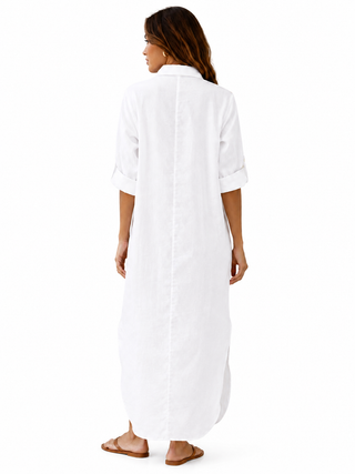 MELISSA MAXI SHIRT WHITE DRESS