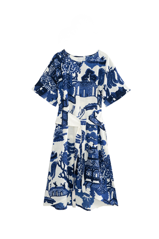 Giant Willow Obi Blue Dress