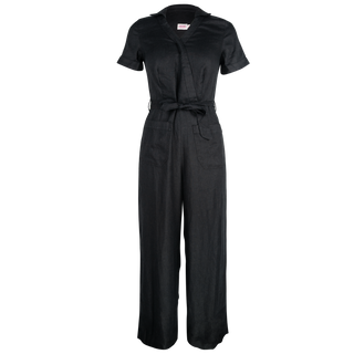 Candice Jumpsuit Black 100% Linen