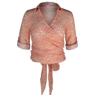 The Maggie Wrap Shirt Tiamo 100% Linen