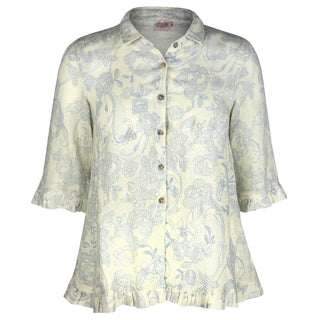 The Rose Ruffle Shirt Esseu 100% Linen