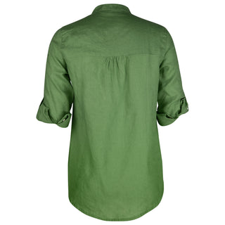 Greta Pintuck Shirt Apple 100% Linen