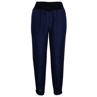The Gerri Pants Indigo 100% Linen