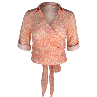 The Maggie Wrap Shirt Tiamo 100% Linen