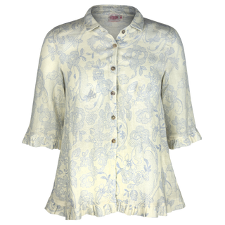 The Rose Ruffle Shirt Esseu 100% Linen