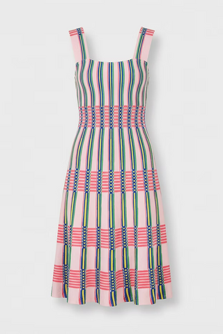 Pleated Knit Dress