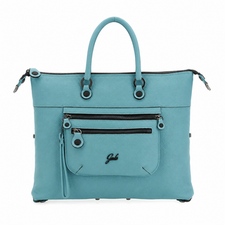 Lavinia+Md Bull Blk Leather Turq