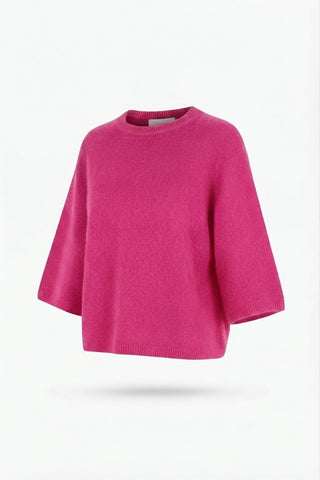 Anita 3/4 Length Slve Sweater Fuschia