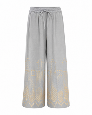 Grape Loose Stone/gold Drawstring Pants