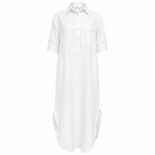 MELISSA MAXI SHIRT WHITE DRESS