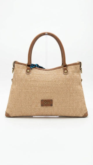 Thamara Md Linen & Leather Brown Shopper