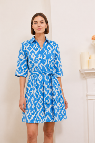 Paige Mini Shirt Dress Blue