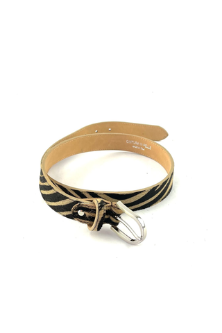 Con Fibbia  Zebra Taupe/B Belt