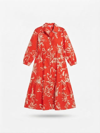 Chiara Tiered Dress Red