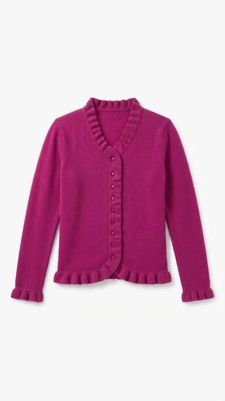 The Maggie Frill Summer Burgundy Cardi