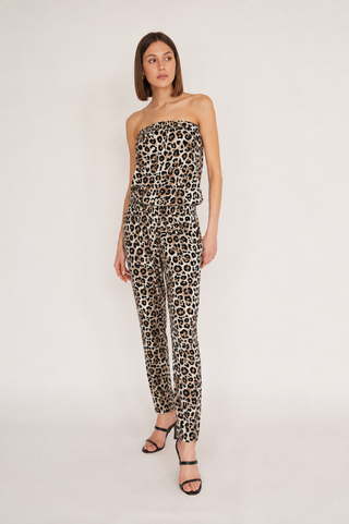 Clara Bandeau Jumpsuit Aztec Leopard