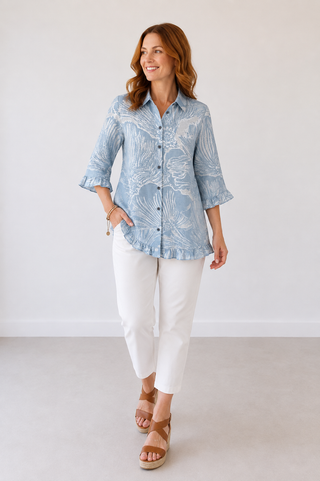 Rosie Ruffle in Noss 100% Linen
