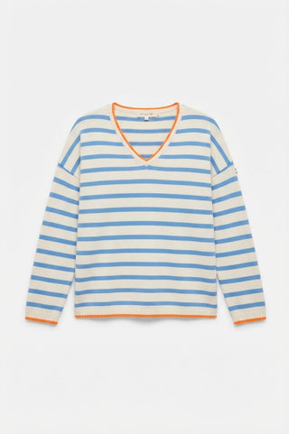 St. Tropez Stripe Sweater Blue