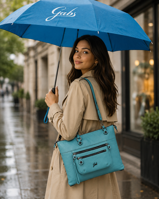 Lavinia+Md Bull Blk Leather Turq