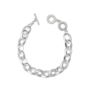 Everyday bracelet matt silver plated