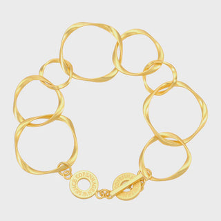 Diva Bracelet Matt Gold Plated
