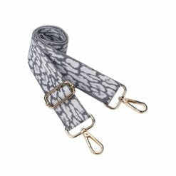 SR Bag Strap Metallic Leopard Grey