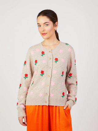 Freya Flower Sand Cardigan