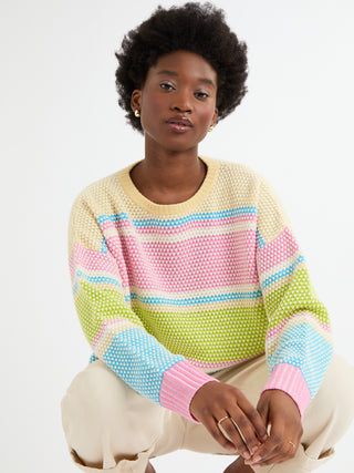 Lilyana Ivory Stripe Jumper