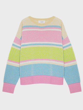 Lilyana Ivory Stripe Jumper