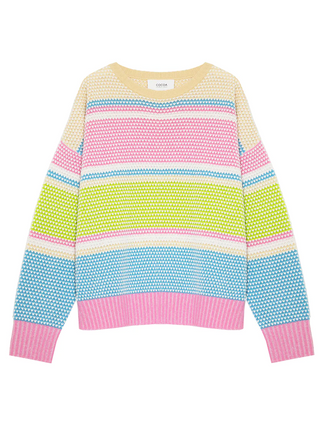 Lilyana Ivory Stripe Jumper