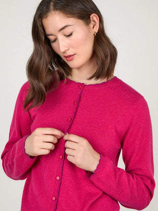 Iona Winter Berry Cashmere Cardigan