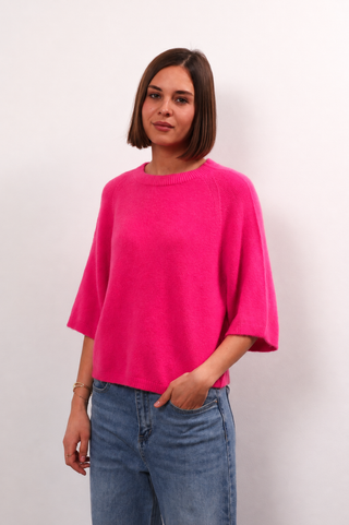 Anita 3/4 Length Slve Sweater Chirese Pink