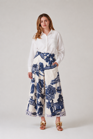 Giant Willow Blue Palazzo Pant