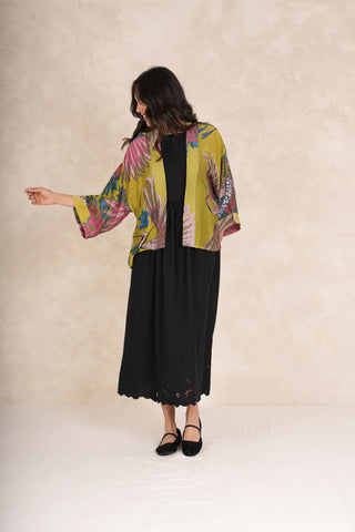 Crane Olive Kimono