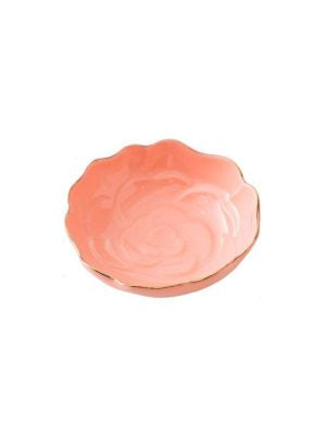 Ceramic Rose Trinket Bowl Melon