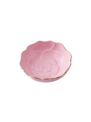 Ceramic Rose Trinket Bowl Pink